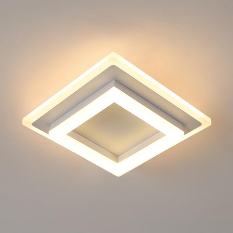 20CM Square Flush Mount LED Ceiling Lamp – Warm White 3000K

