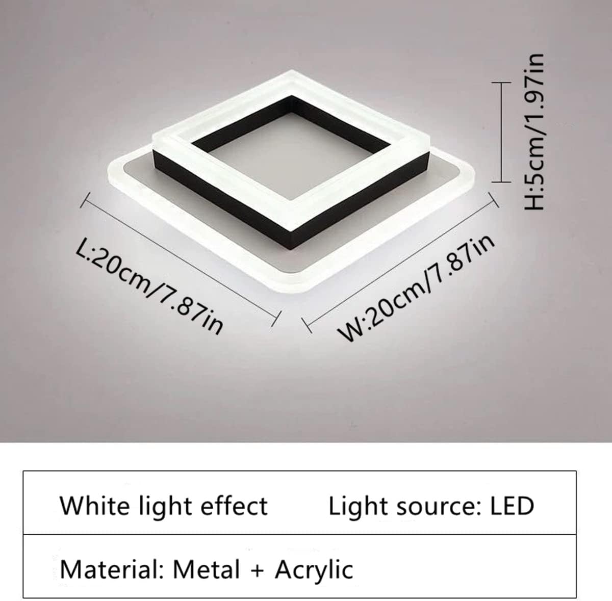 Sleek Square LED Ceiling Light for Contemporary Interiors

