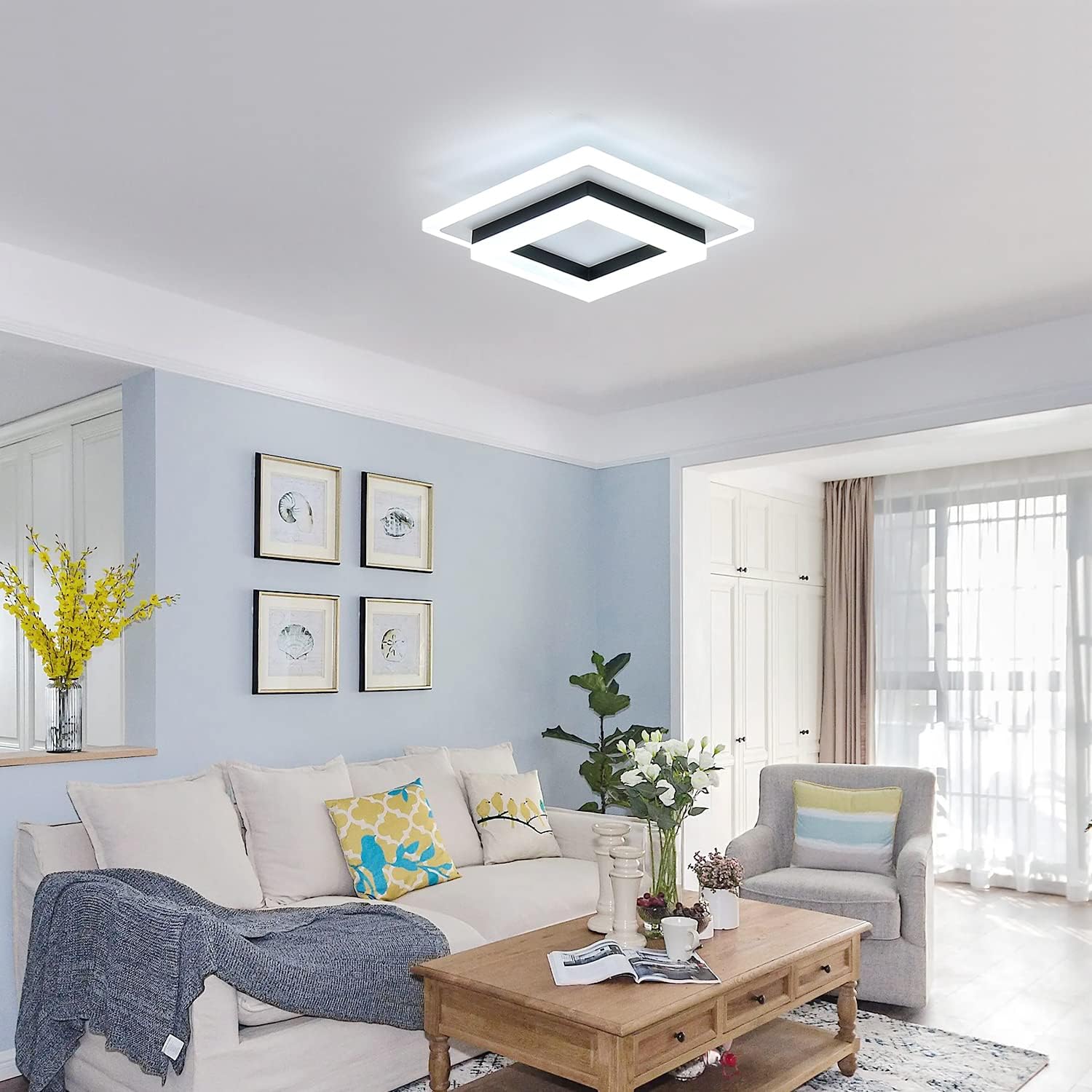 Stylish LED Square Ceiling Light in UK

