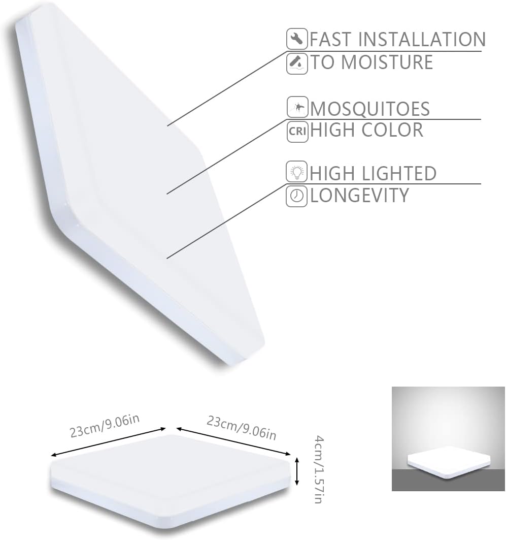 Super Bright LED Ceiling Light for Bathrooms & Kitchens

