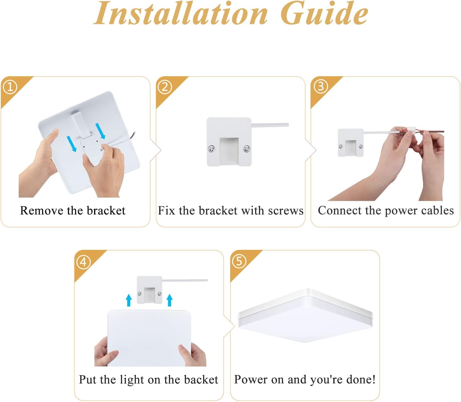 Energy-Efficient 24W LED Ceiling Lamp – Square Flush Mount

