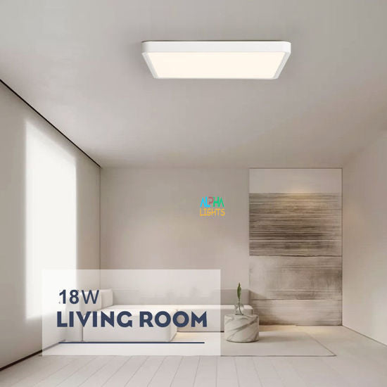 Slim flush-mount LED ceiling light in UK


