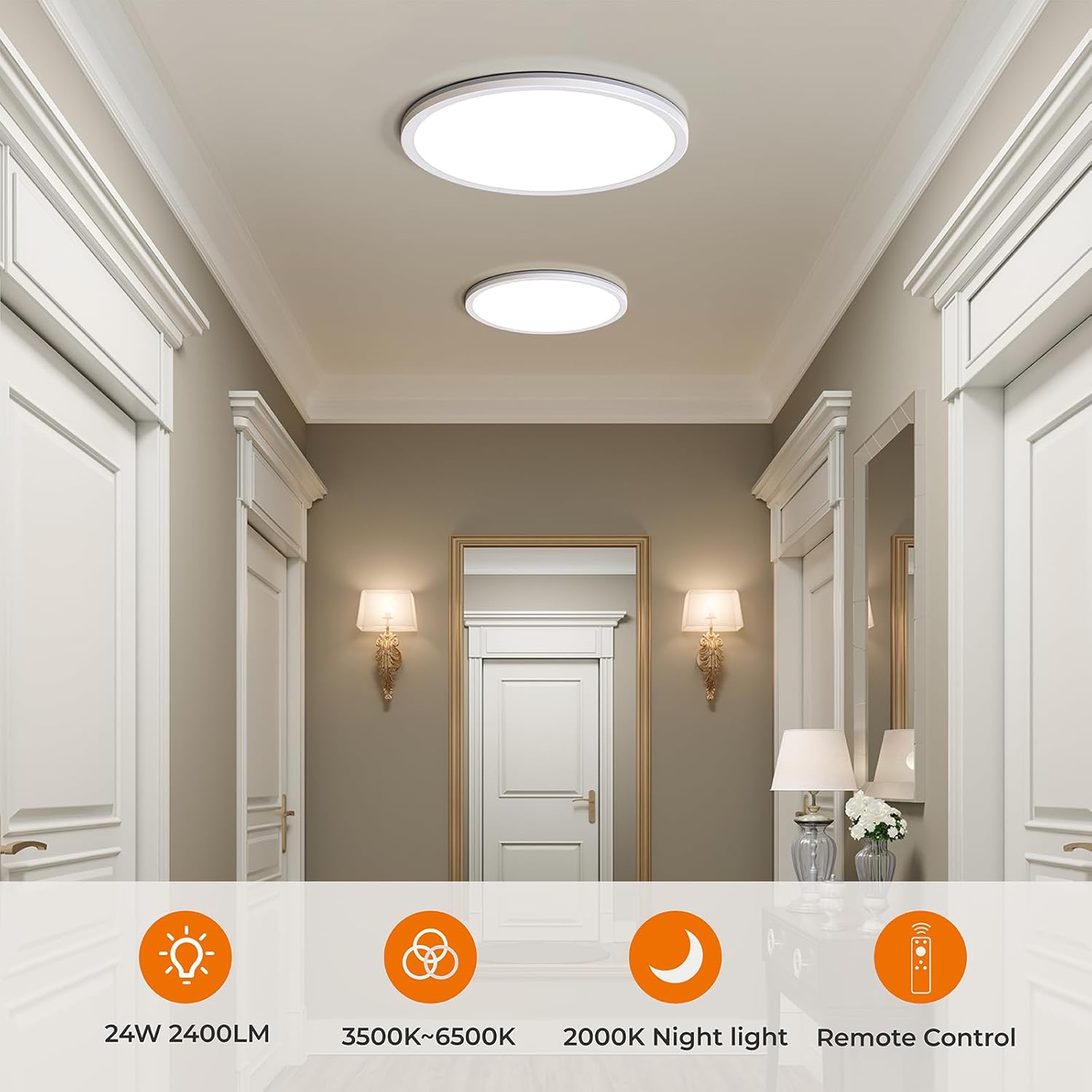 Buy LED Round Flush Mounted Ceiling Light in UK - Shop Now!
