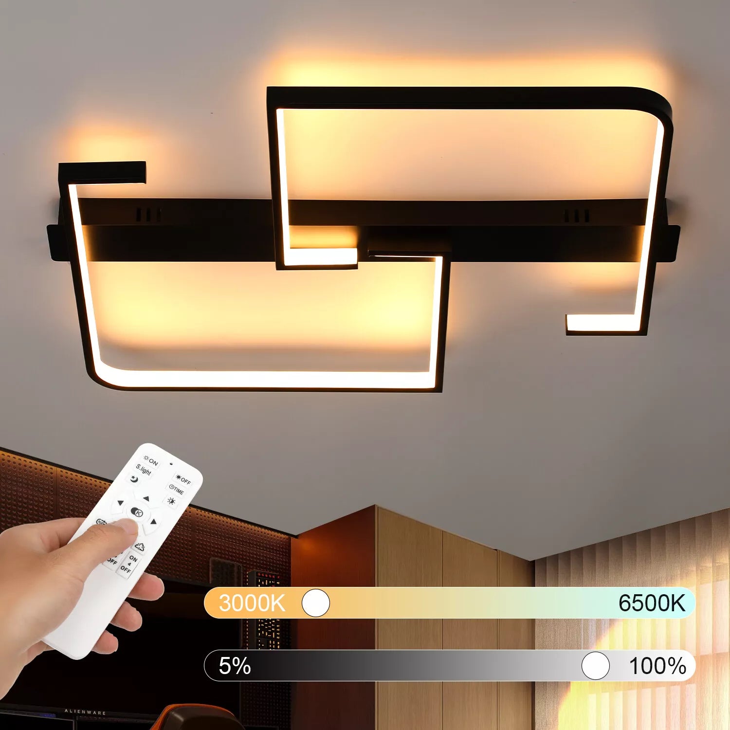 Square Lay Light LED Square Ceiling Light – Dimmable 3000K–6500K