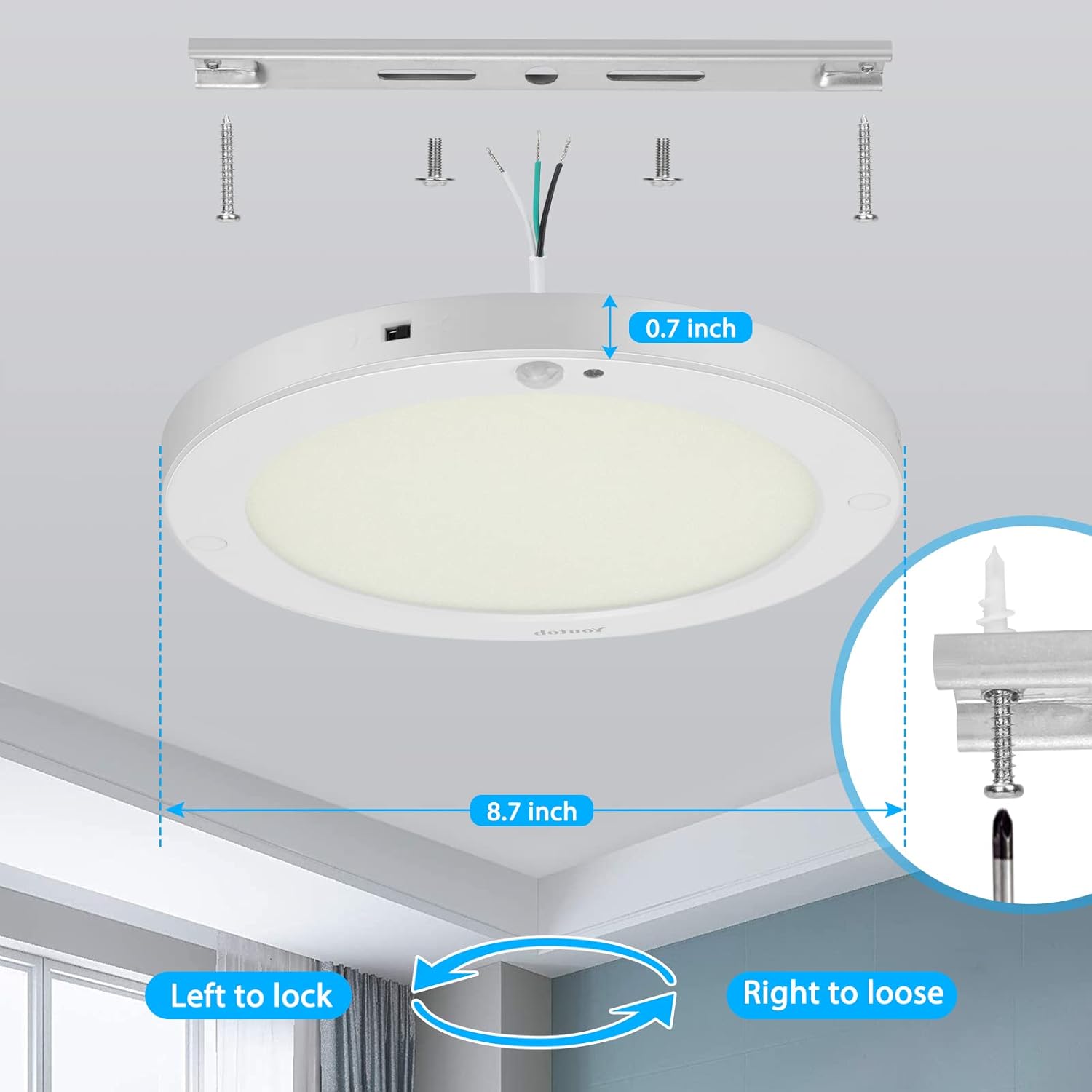 Energy-Efficient 15W LED Light for Bathrooms & Porches

