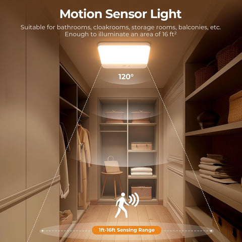 Rechargeable Motion-Activated LED Ceiling Light for Kitchen

