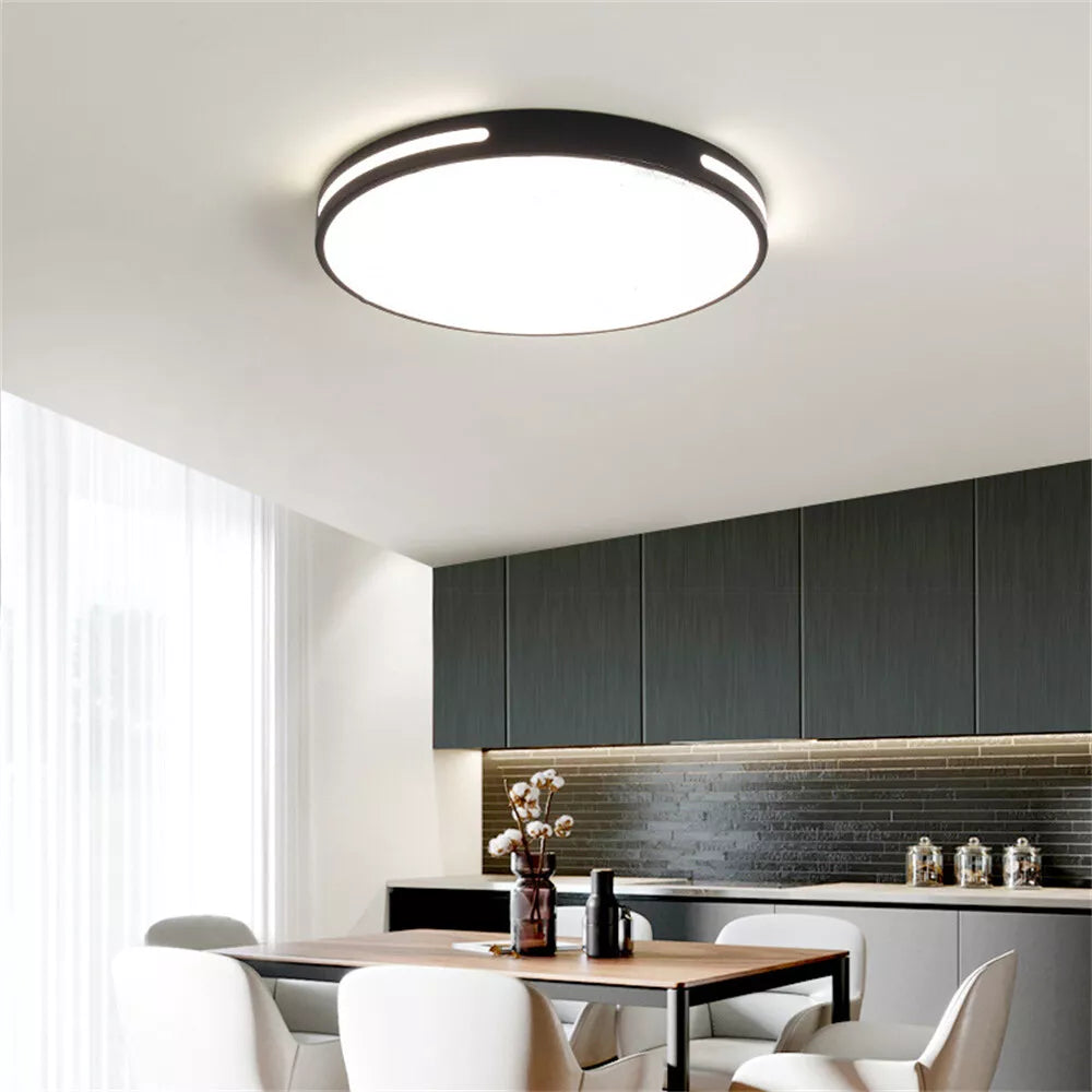 Cool white round LED light for UK interiors

