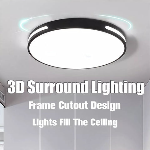 Minimalist LED panel ceiling light in UK homes

