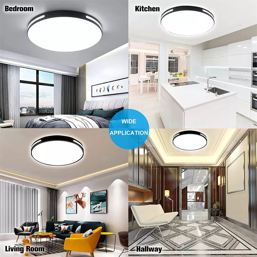 LED flush mount round panel ceiling light

