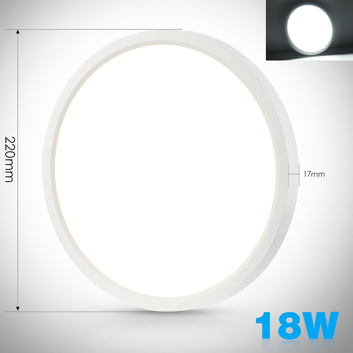 LED Ceiling Light W 3000 K Round Modern Design Flat Elegant Simple White Painted Large Ceiling Light for Dining Room Bedroom Kitchen etc.
