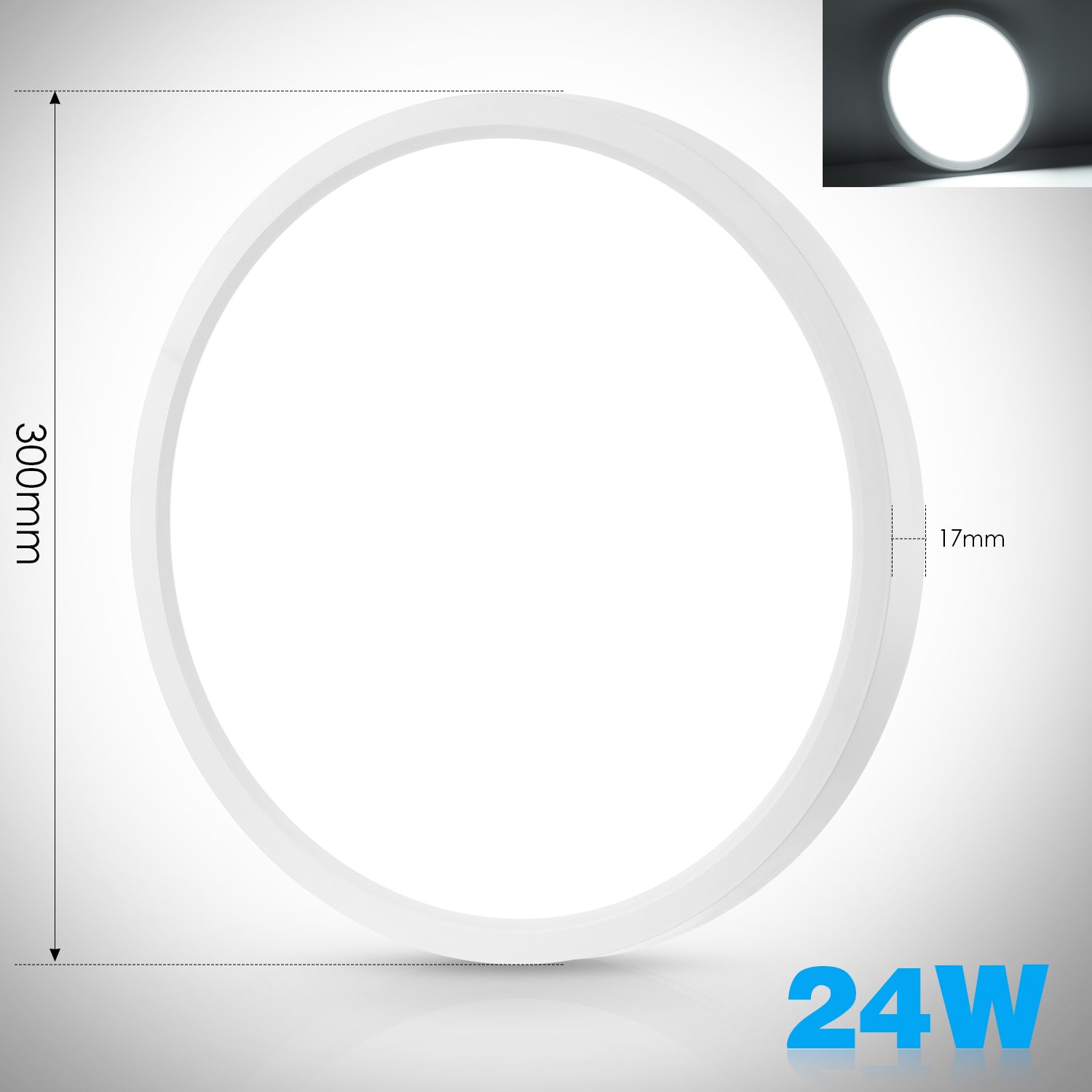 LED Ceiling Light W 3000 K Round Modern Design Flat Elegant Simple White Painted Large Ceiling Light for Dining Room Bedroom Kitchen etc.
