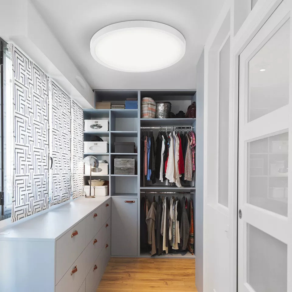 LED Ceiling Light W 3000 K Round Modern Design Flat Elegant Simple White Painted Large Ceiling Light for Dining Room Bedroom Kitchen etc.
