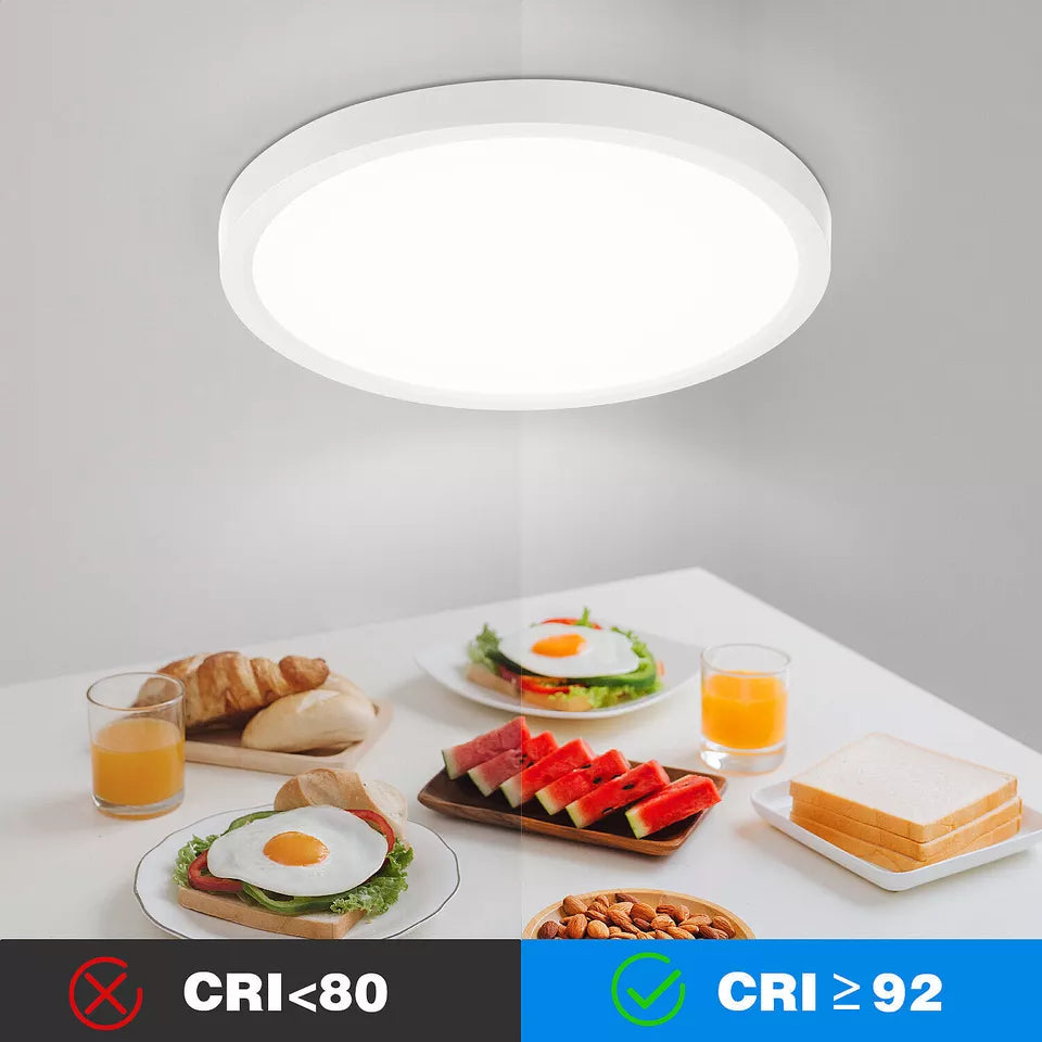 LED Ceiling Light W 3000 K Round Modern Design Flat Elegant Simple White Painted Large Ceiling Light for Dining Room Bedroom Kitchen etc.
