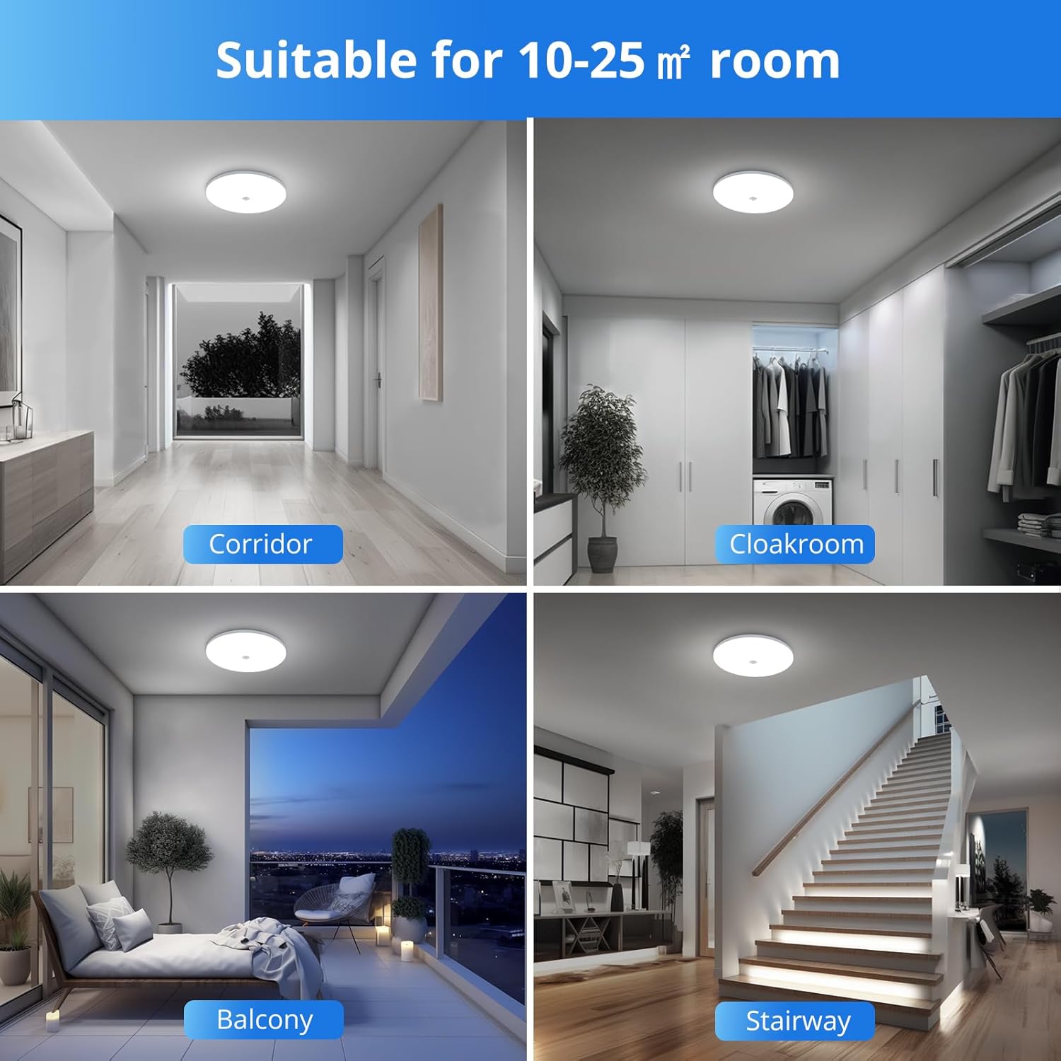 Buy Modern LED Motion Sensor Ceiling Light in UK - Shop Now!