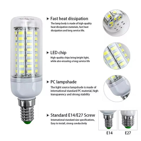 LED Corn Bulbs E14 E27 Screw/B22 Bayonet7W 15W 25W High Powered Light