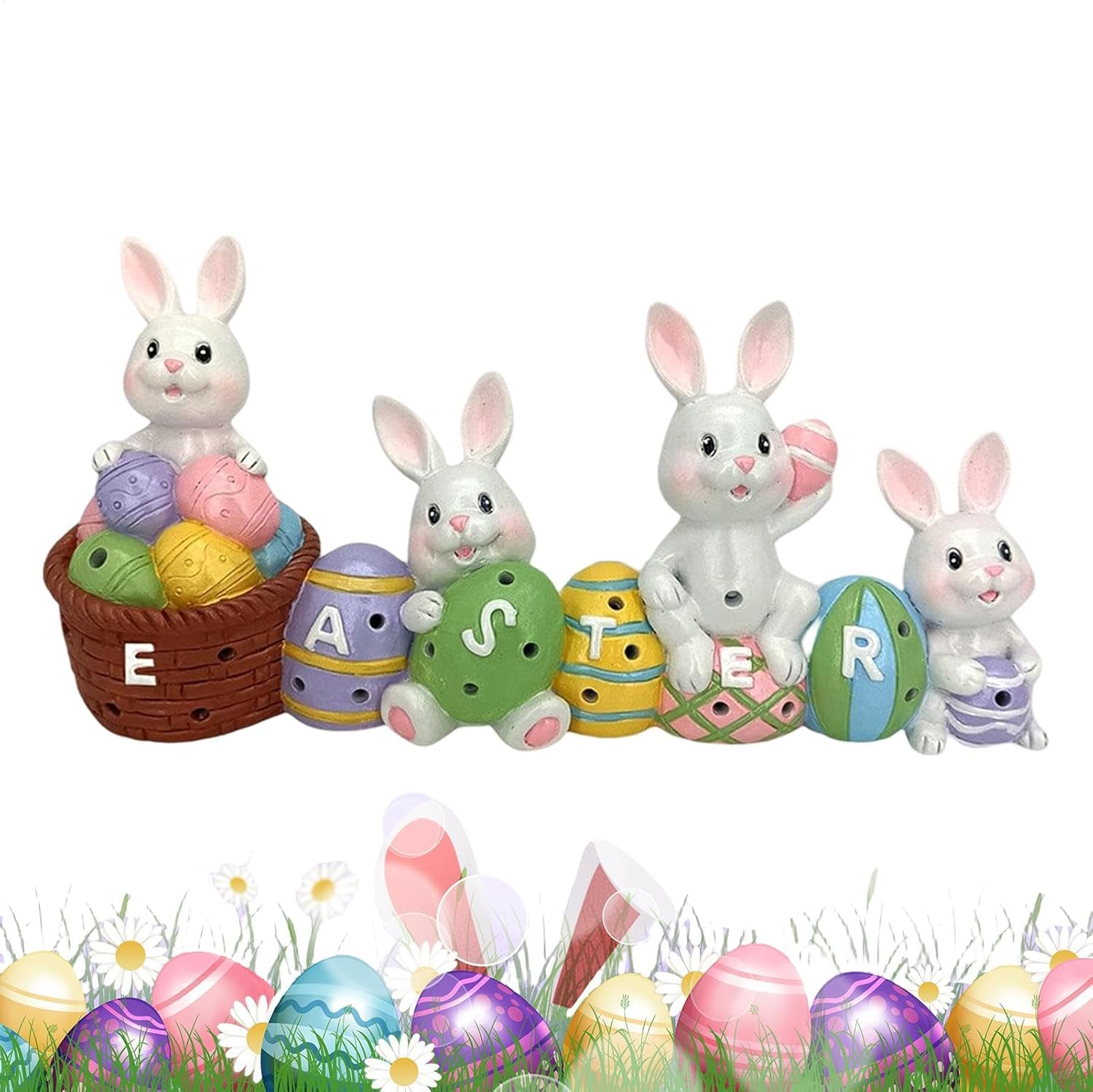 LED Easter bunny figurine for shelf display