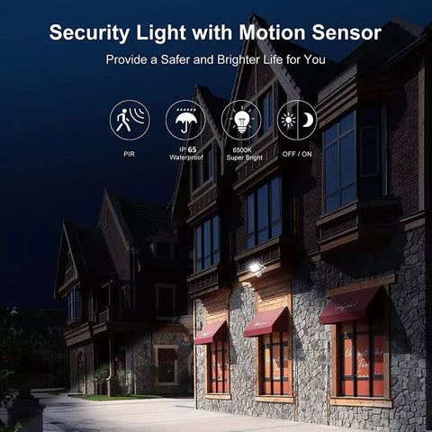 10W LED floodlight providing bright illumination in a garden

