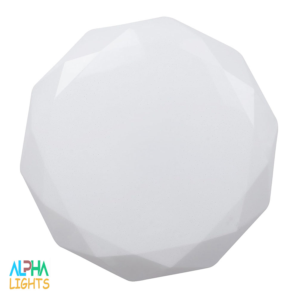 LED Flush Mount Ceiling Light Fixture, 36W Adjustable Ceiling Lights Diamond Ceiling Lamp for Bedroom Living Room Decor
