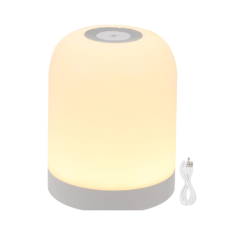 LED Lights Night Light Touch Sensor Lamp Bedside Table Lamp for Kids Bedroom Rechargeable Dimmable - Warm White Light
