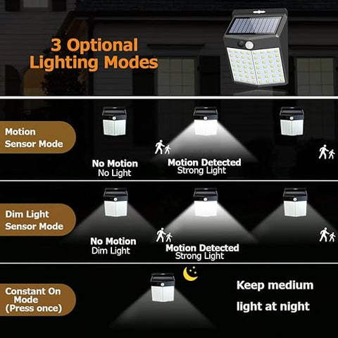 Weatherproof 6W solar wall light with PIR sensor

