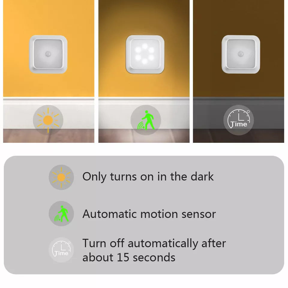 LED Night Light, Plug-in [6 Pack] Super Smart Dusk to Dawn Sensor, Night Lights Suitable for Bedroom, Bathroom, Toilet, Stairs, Kitchen, Hallway, Kids, Compact Nightlight, Cool White
