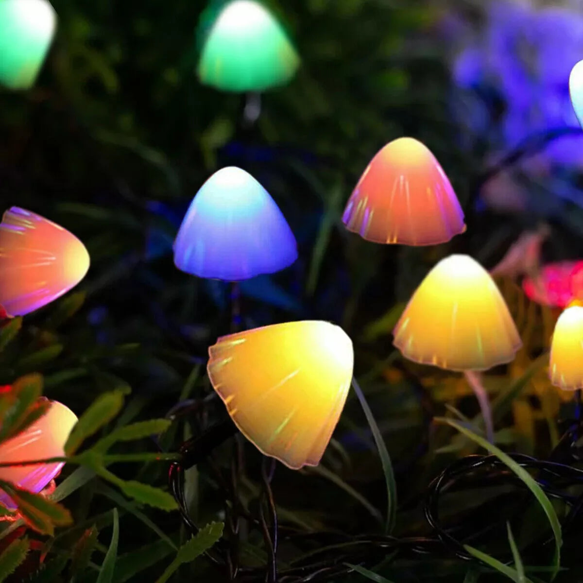 LED Solar Powered Mushroom Fairy String Lights in UK - Shop Now!