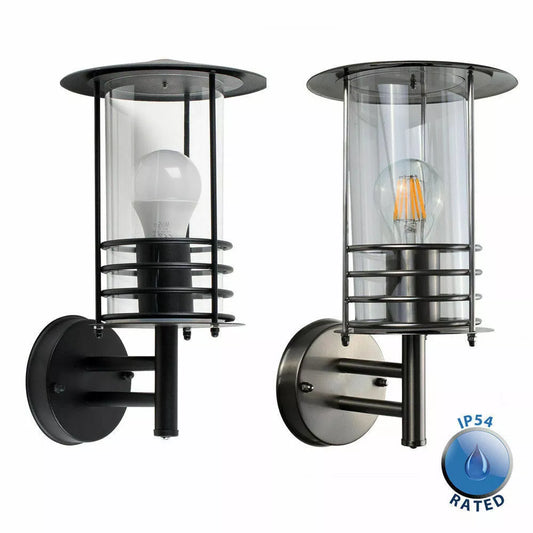 LED Stainless Steel Wall Light IP54 Outdoor Garden Patio Light Fitting LED Bulb