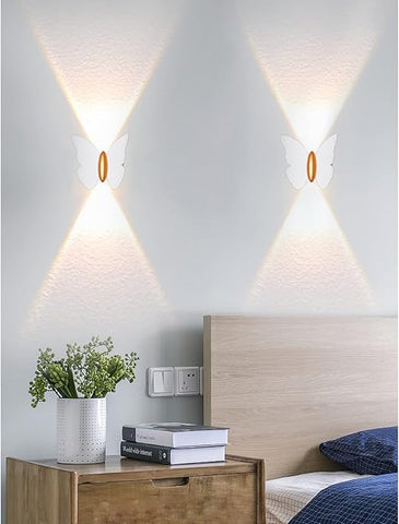  Up & down wall light creating a decorative effect on a modern porch