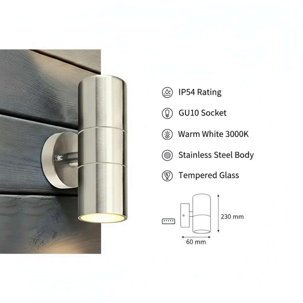 LED Warm White GU10 Sconce