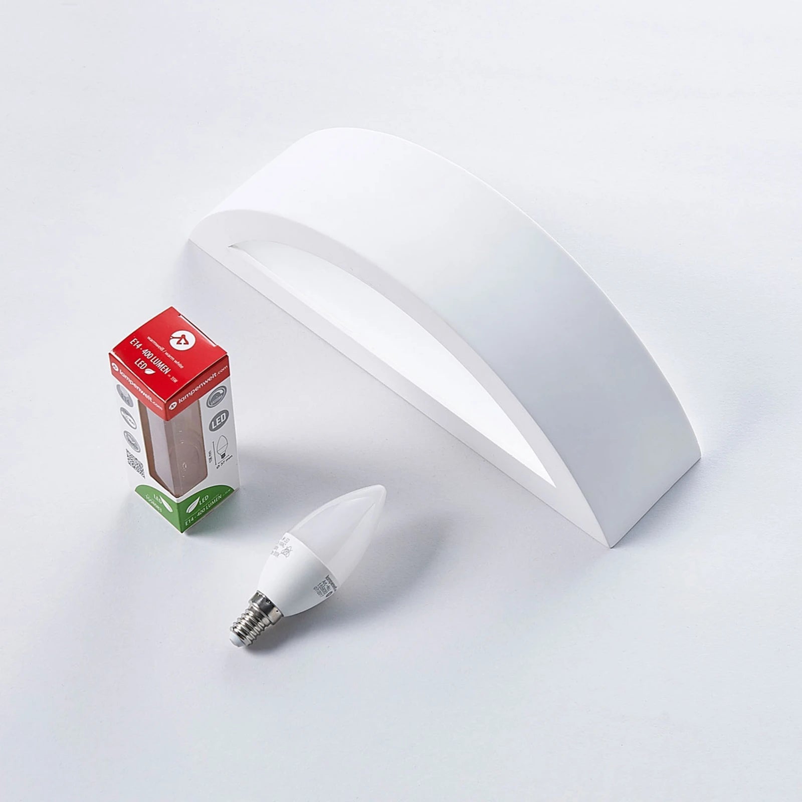 Wall-mounted light with LED bulb

