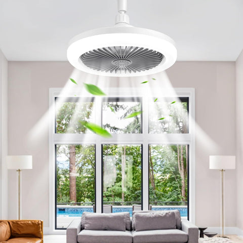 LED ceiling fan with light and remote