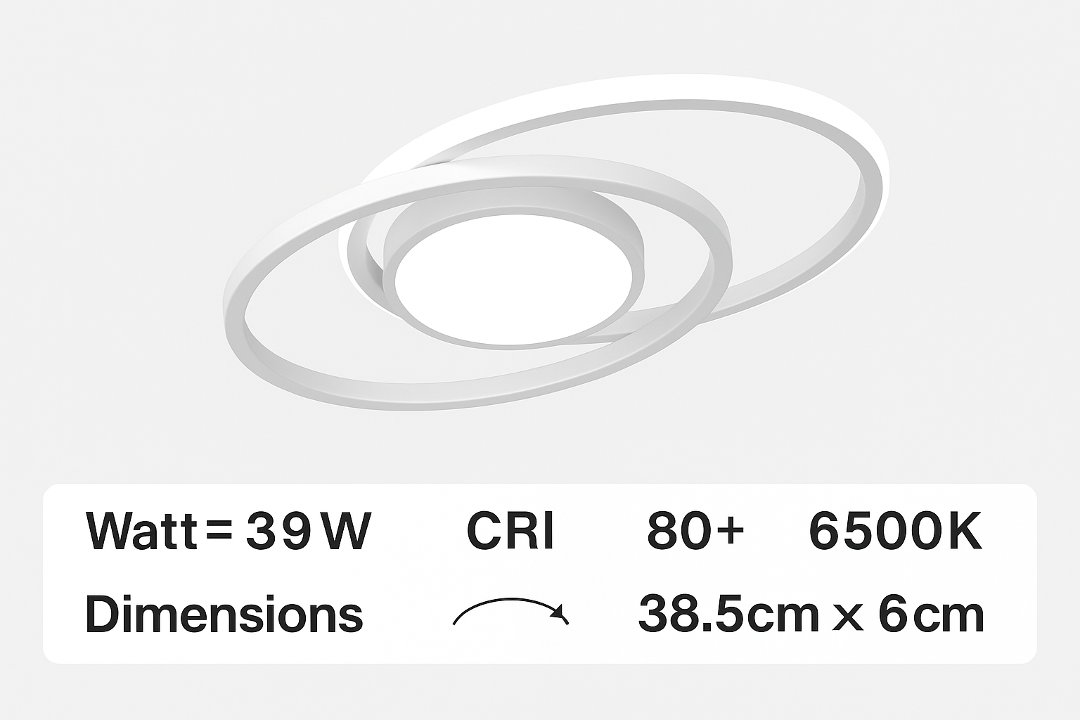 LED ceiling light with energy saving graphic and cost savings over time chart on a gray background