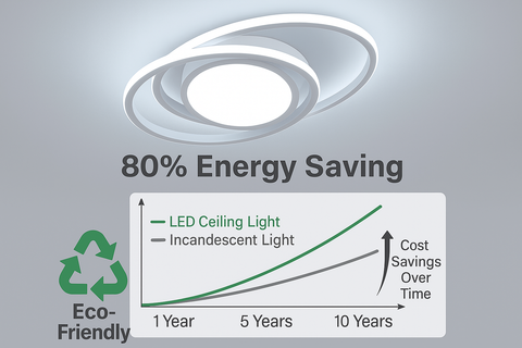 LED ceiling light with energy saving 