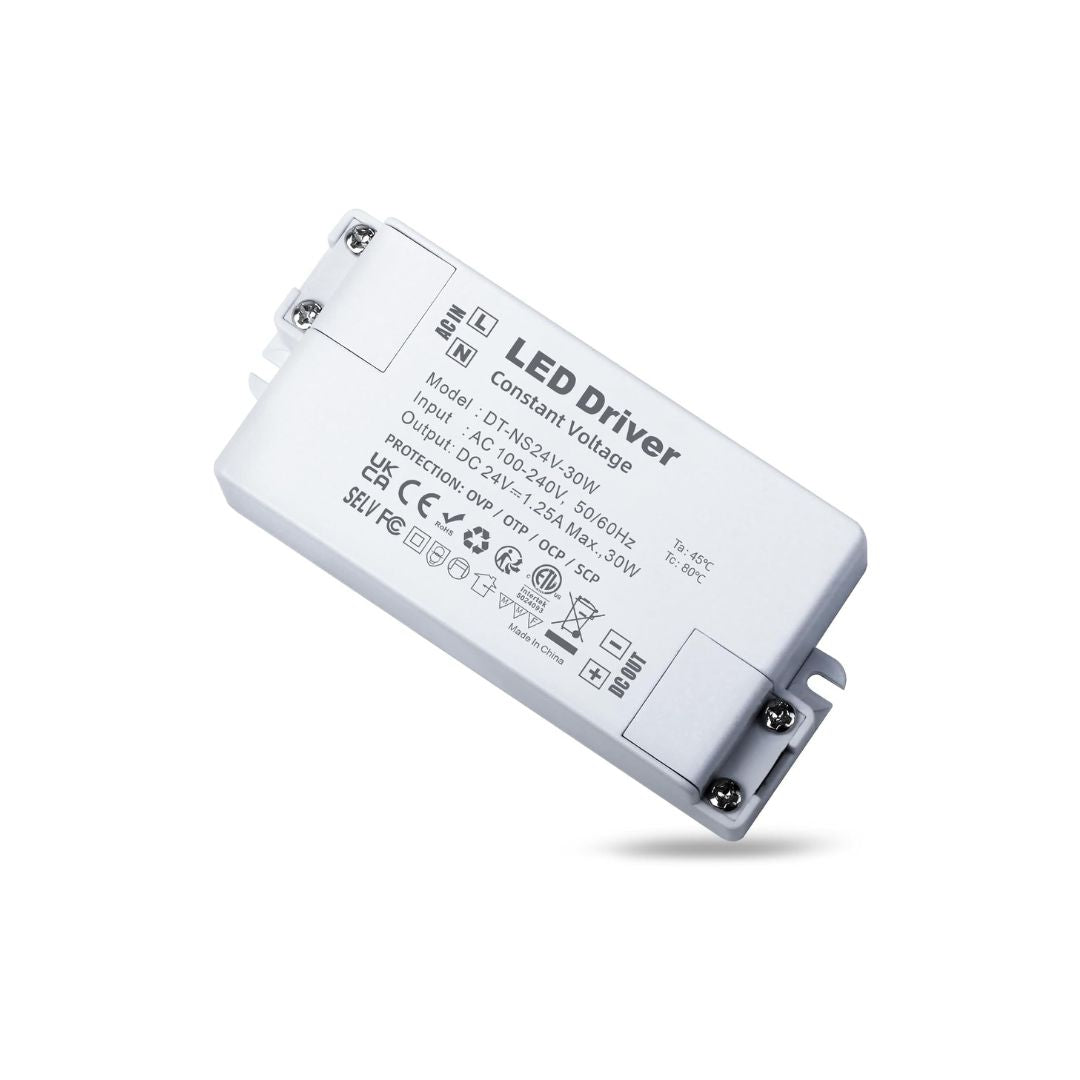 LED Driver 24V 30W Transformer – 240V to 24V DC Power Supply Adapter,