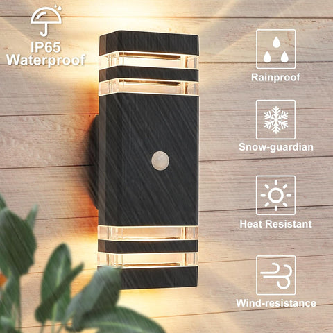 LED exterior wall light black

