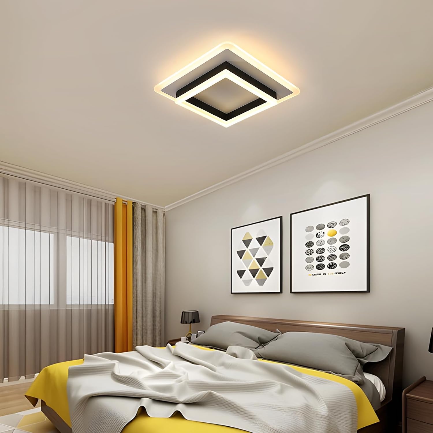 LED flush mount ceiling light – square shape


