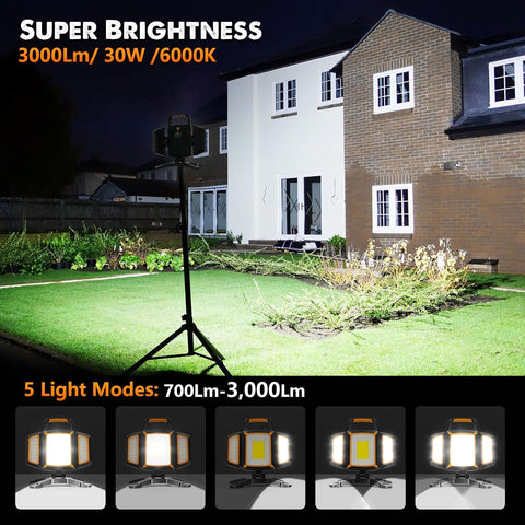 LED light bar being used outdoors with a house in the background, highlighting its brightness and features.