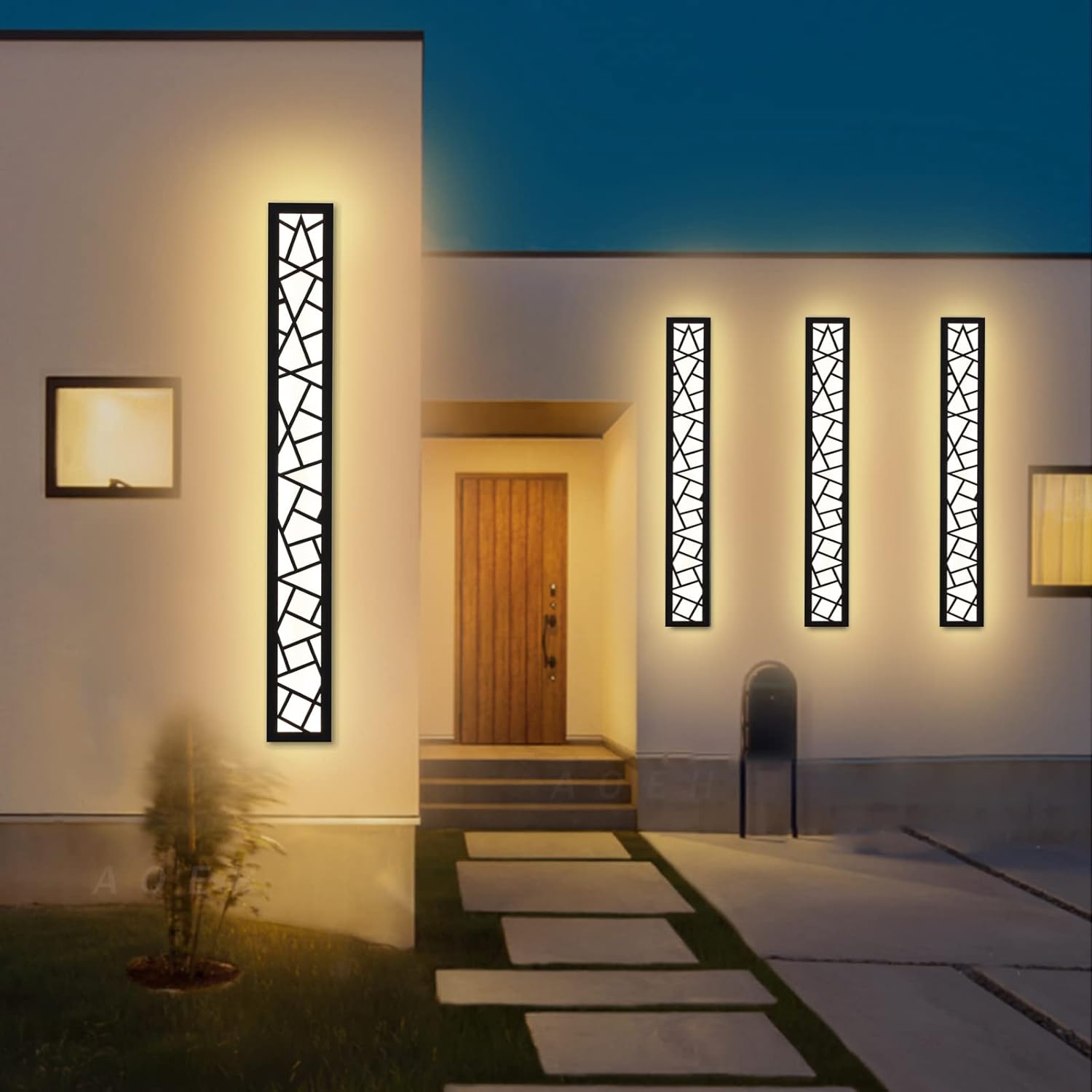LED long outdoor wall light 25W

