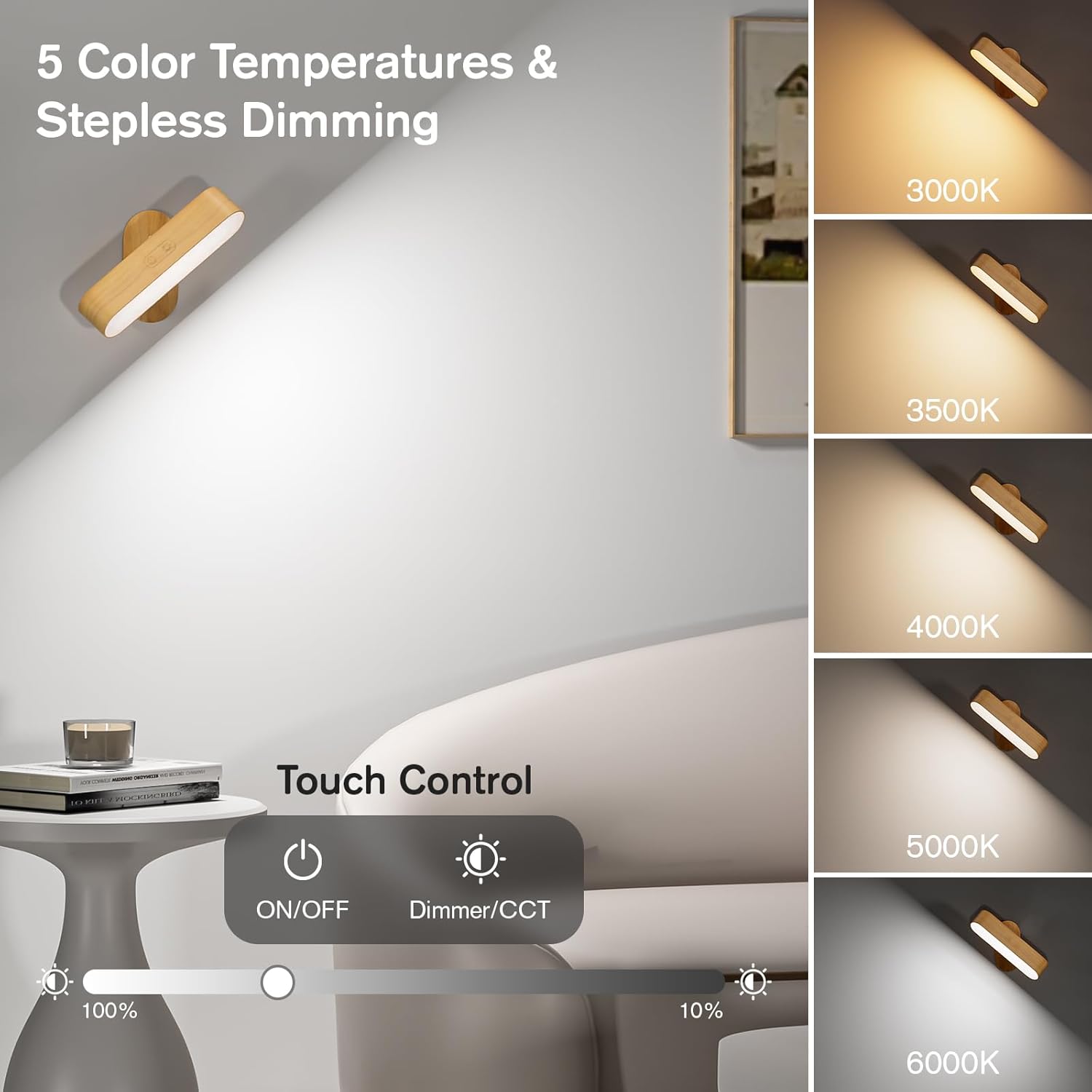 LED picture light battery powered


