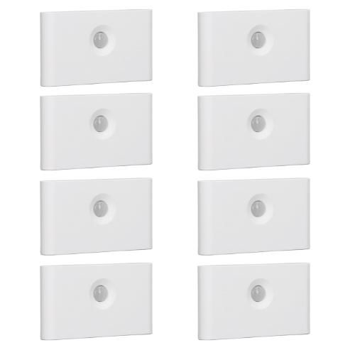 Alpha Lights motion sensor light in use in various indoor settings

