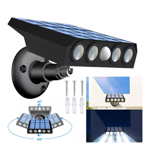 LED Solar Powered PIR Motion Sensor security Light in UK - IP65 Waterproof, 360 Degree Adjustable, Security  Flood Light For Pathways, Garden, Fence, Lawn