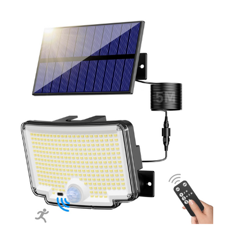 Motion-activated solar security light for gardens

