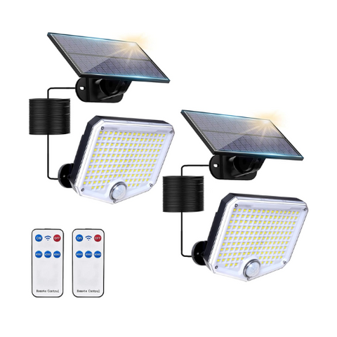 Compact outdoor LED light with solar charging

