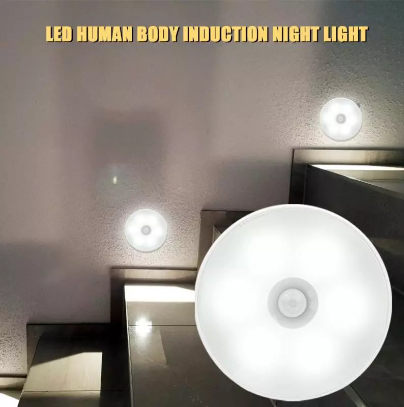 Led Night Light : Motion Sensor Light Intelligent Body Induction Lamp USB Rechargeable Wireless Cabinet Light 2 Color Mode for Stair Bedroom LivingRoom Bathroom Kitchen Garage Wardrobe
