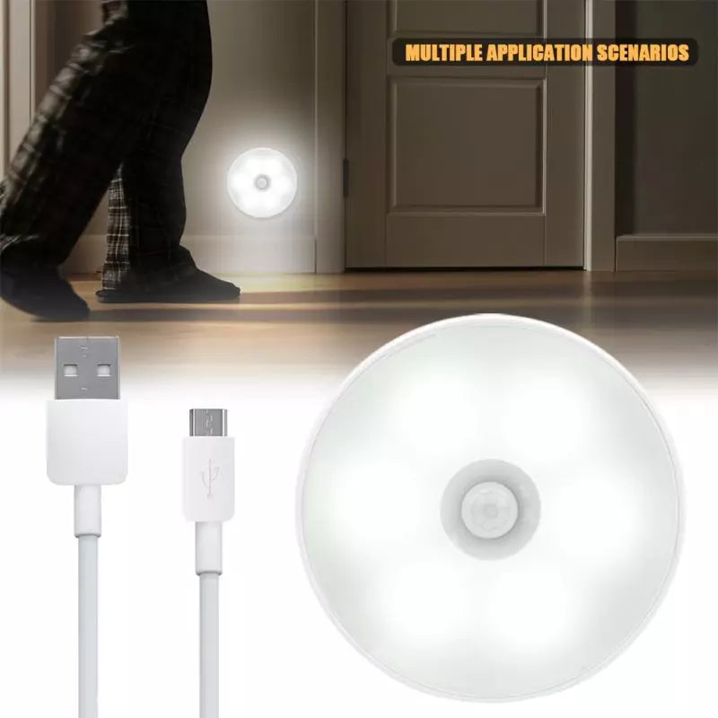 Led Night Light : Motion Sensor Light Intelligent Body Induction Lamp USB Rechargeable Wireless Cabinet Light 2 Color Mode for Stair Bedroom LivingRoom Bathroom Kitchen Garage Wardrobe
