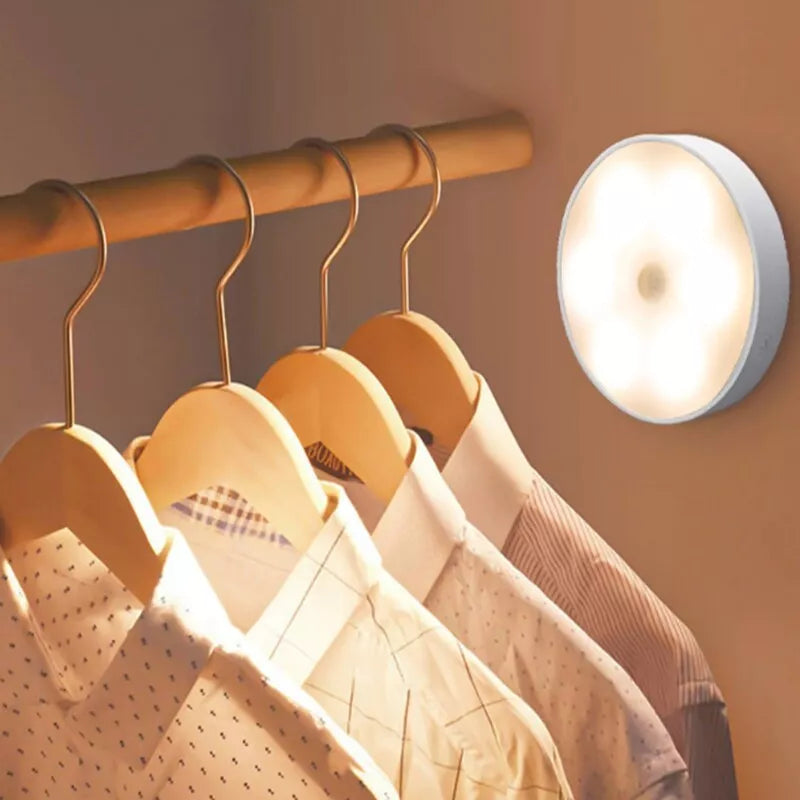 Led Night Light : Motion Sensor Light Intelligent Body Induction Lamp USB Rechargeable Wireless Cabinet Light 2 Color Mode for Stair Bedroom LivingRoom Bathroom Kitchen Garage Wardrobe
