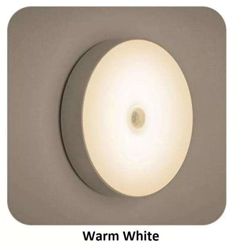 Led Night Light : Motion Sensor Light Intelligent Body Induction Lamp USB Rechargeable Wireless Cabinet Light 2 Color Mode for Stair Bedroom LivingRoom Bathroom Kitchen Garage Wardrobe
