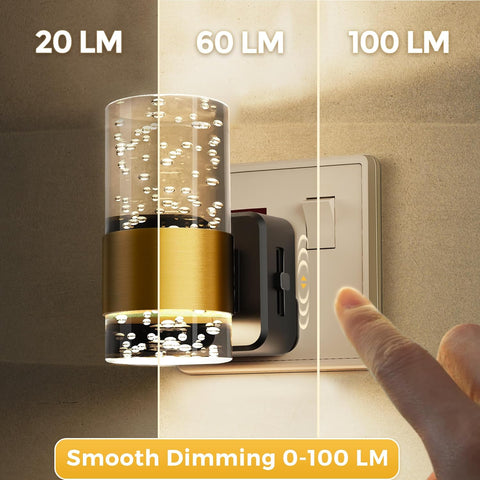 Light bulb with different lumens labeled on a wall switch background