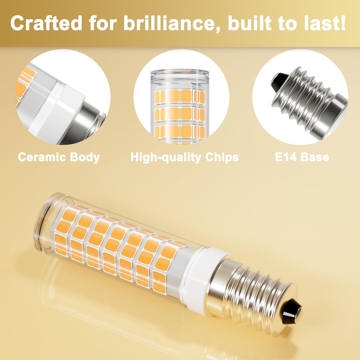 Light bulb with features highlighted on a beige background