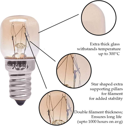 Light bulb with features highlighted on a white background